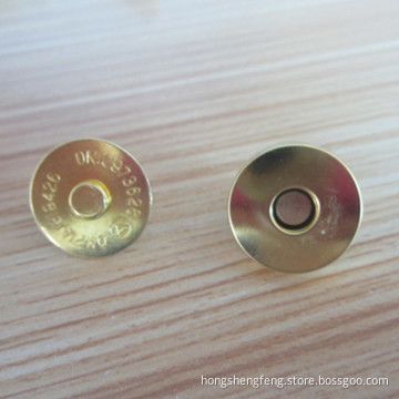 Ultrathin Magnetic Button with Gold Plated Color for Bags
